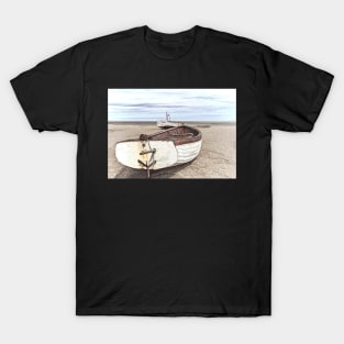 Boats On a Shingle Beach T-Shirt